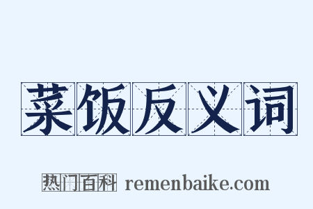 菜饭反义词是什么意思的图片